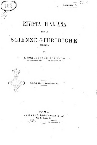 Rivista italiana per le scienze giuridiche