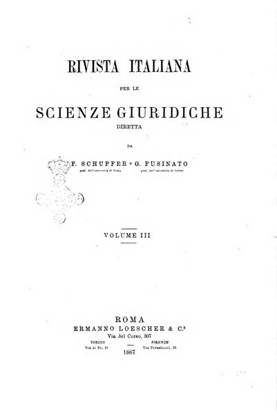 Rivista italiana per le scienze giuridiche