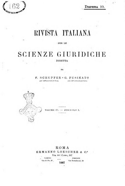 Rivista italiana per le scienze giuridiche