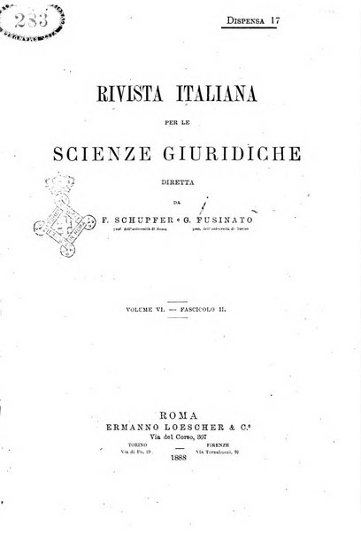 Rivista italiana per le scienze giuridiche