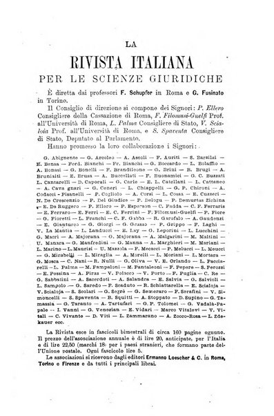 Rivista italiana per le scienze giuridiche