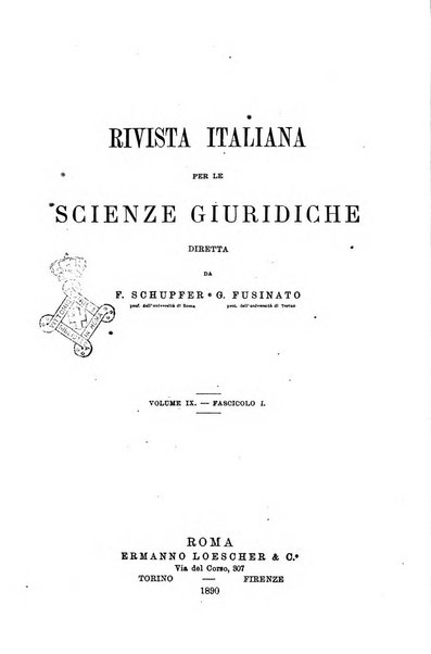 Rivista italiana per le scienze giuridiche