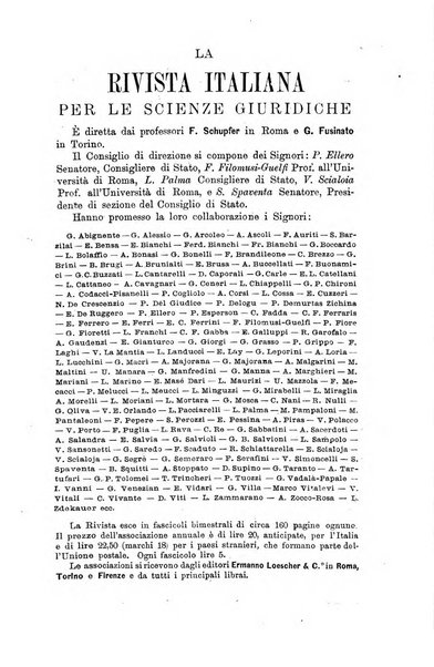 Rivista italiana per le scienze giuridiche