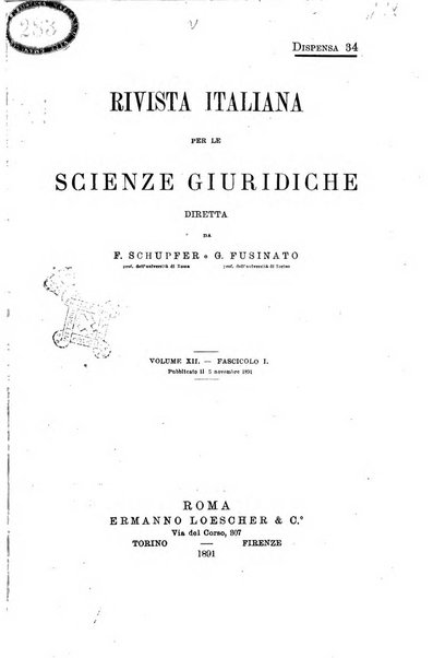 Rivista italiana per le scienze giuridiche