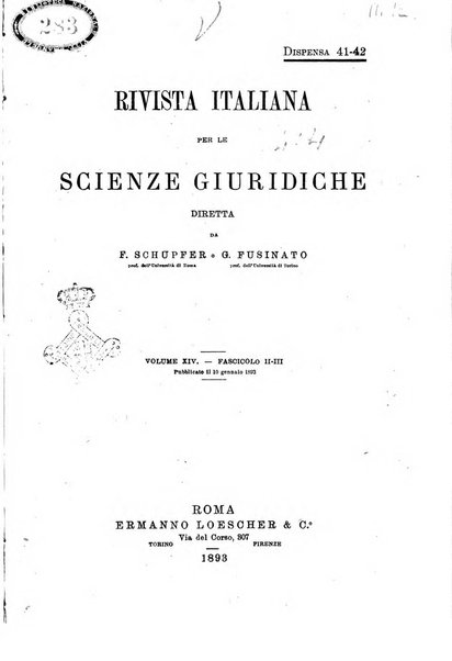 Rivista italiana per le scienze giuridiche