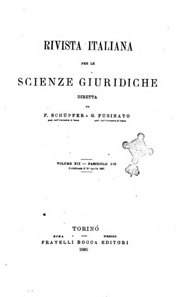 Rivista italiana per le scienze giuridiche