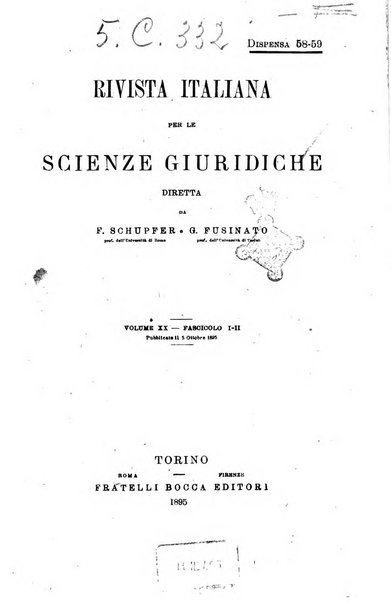 Rivista italiana per le scienze giuridiche