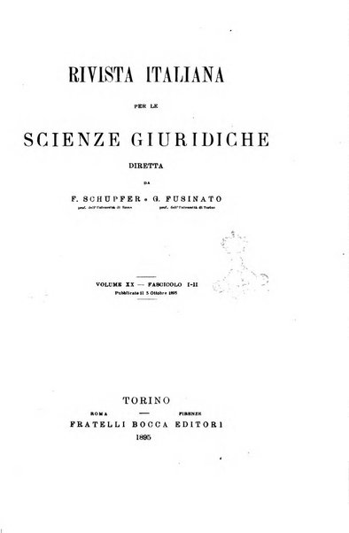 Rivista italiana per le scienze giuridiche