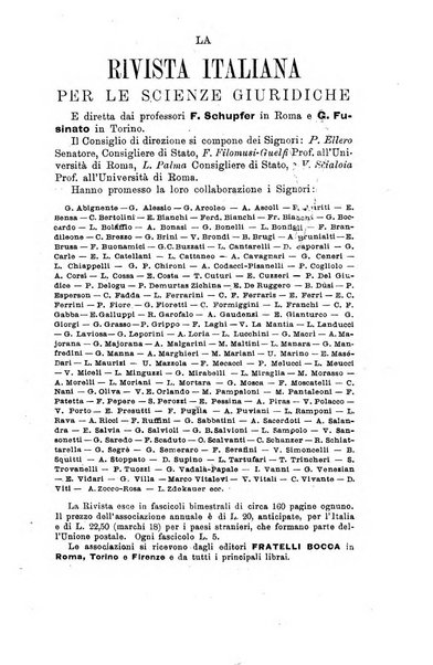 Rivista italiana per le scienze giuridiche