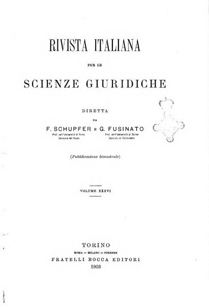 Rivista italiana per le scienze giuridiche