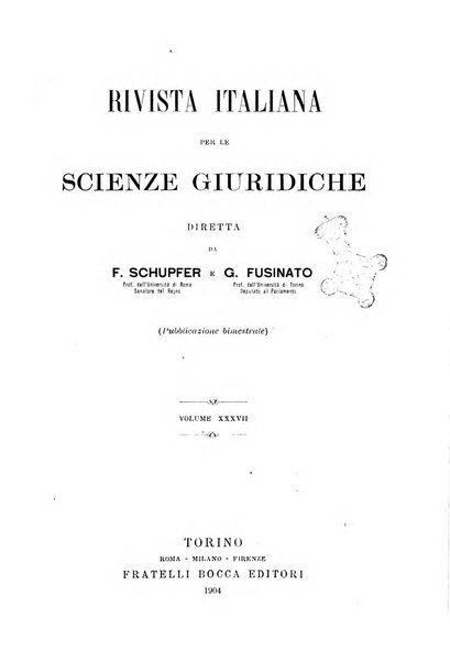 Rivista italiana per le scienze giuridiche