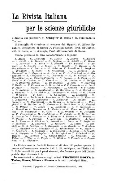 Rivista italiana per le scienze giuridiche