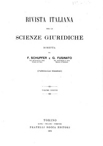 Rivista italiana per le scienze giuridiche