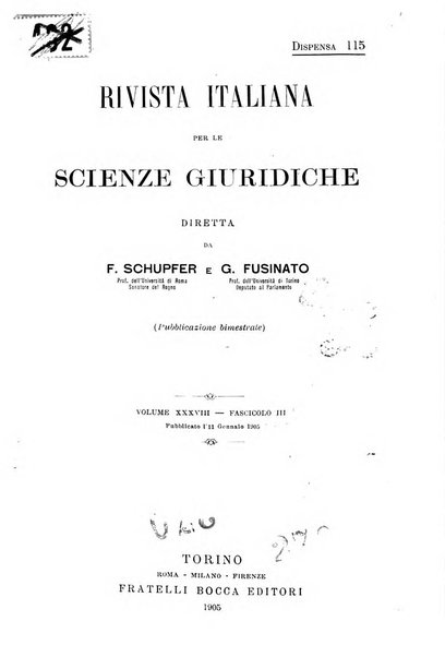 Rivista italiana per le scienze giuridiche