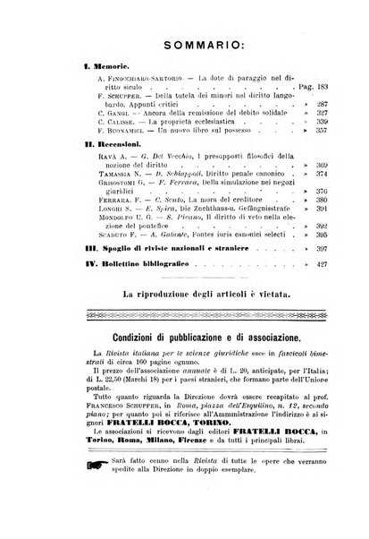 Rivista italiana per le scienze giuridiche