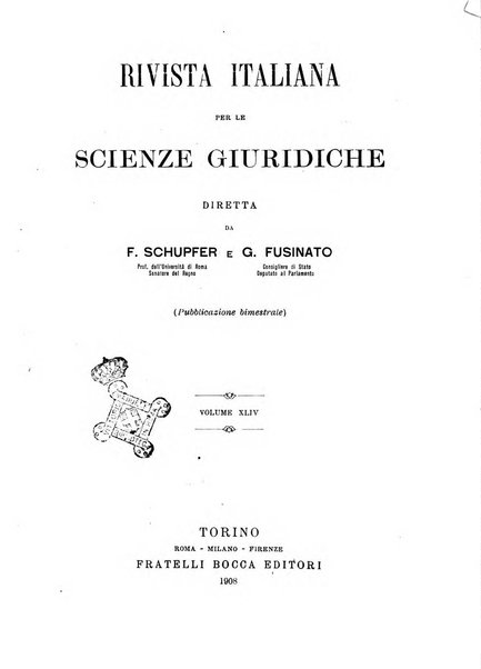 Rivista italiana per le scienze giuridiche