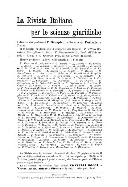 Rivista italiana per le scienze giuridiche