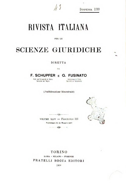 Rivista italiana per le scienze giuridiche