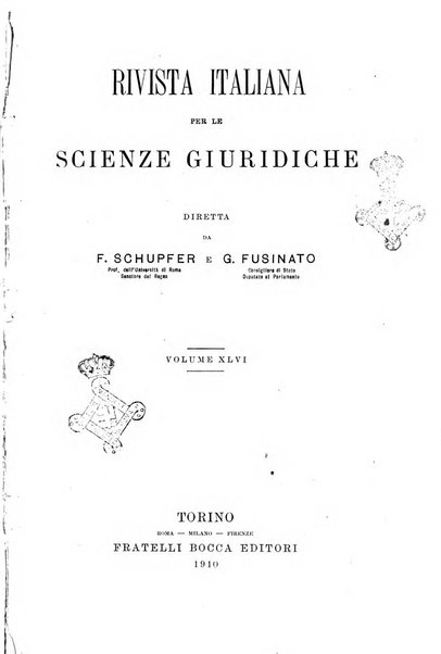 Rivista italiana per le scienze giuridiche