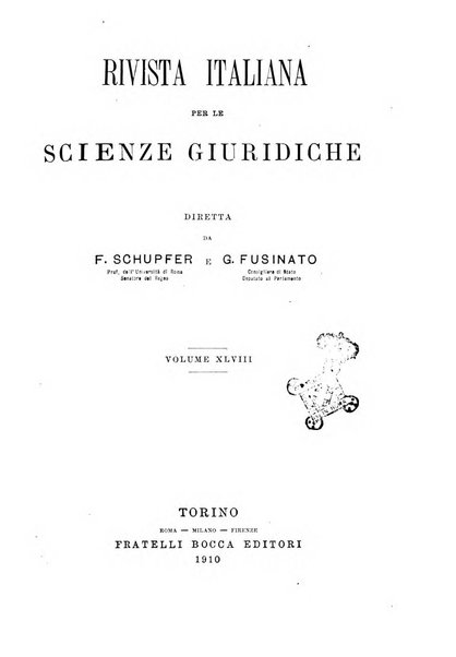 Rivista italiana per le scienze giuridiche