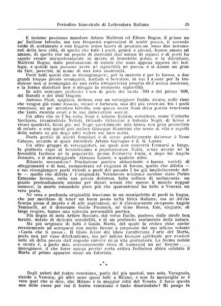 Rivista letteraria periodico bimestrale di letteratura italiana