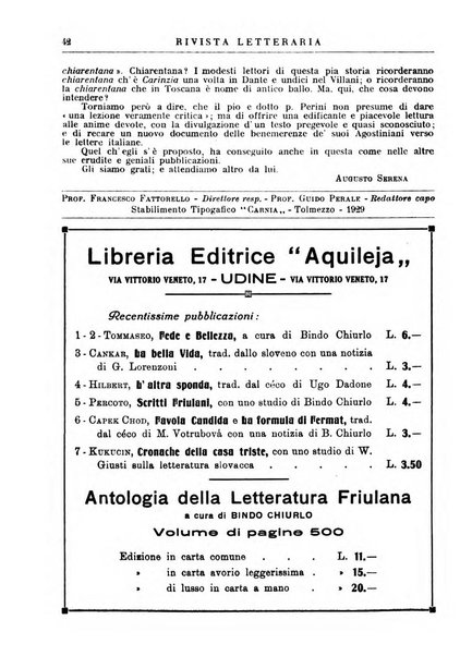 Rivista letteraria periodico bimestrale di letteratura italiana