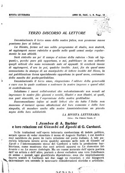 Rivista letteraria periodico bimestrale di letteratura italiana