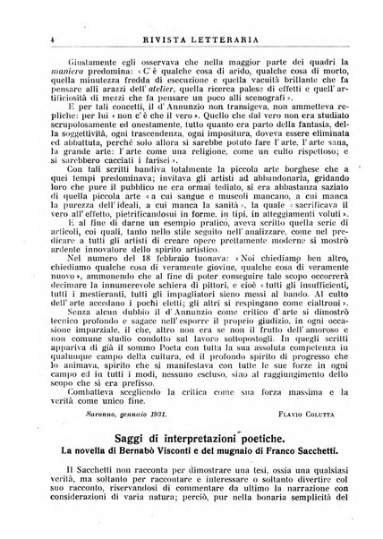 Rivista letteraria periodico bimestrale di letteratura italiana