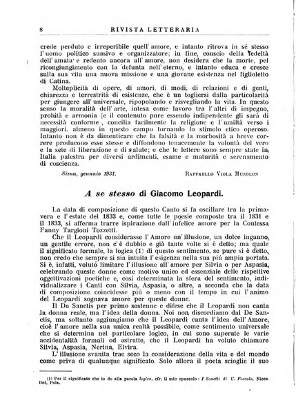 Rivista letteraria periodico bimestrale di letteratura italiana