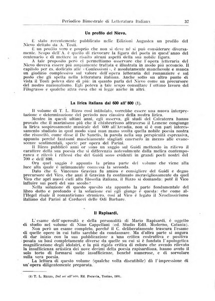 Rivista letteraria periodico bimestrale di letteratura italiana