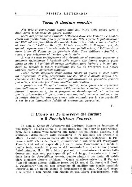 Rivista letteraria periodico bimestrale di letteratura italiana