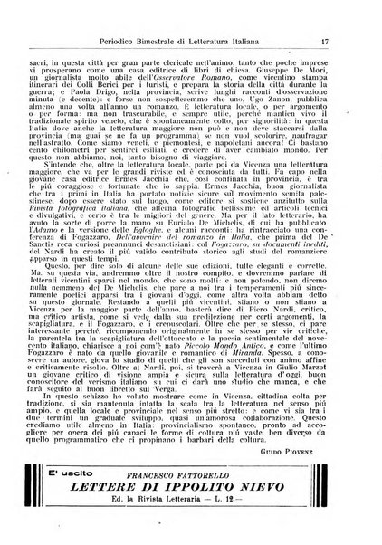 Rivista letteraria periodico bimestrale di letteratura italiana