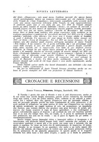 Rivista letteraria periodico bimestrale di letteratura italiana