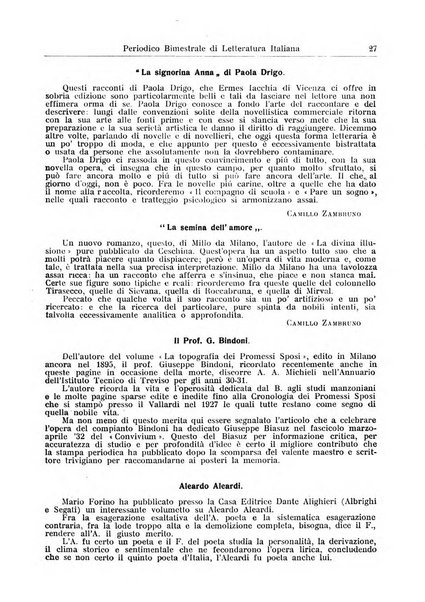 Rivista letteraria periodico bimestrale di letteratura italiana