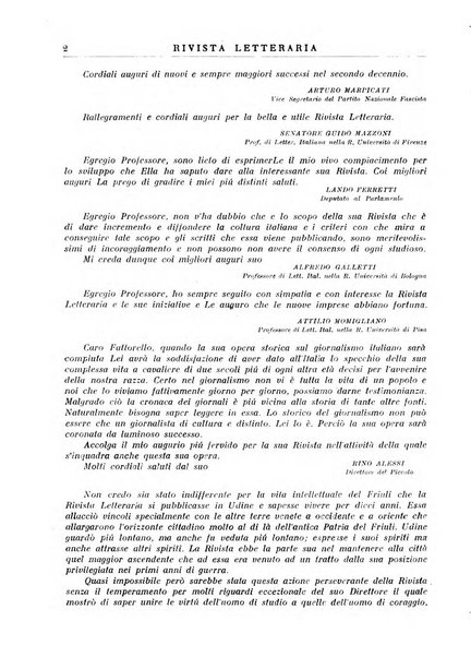 Rivista letteraria periodico bimestrale di letteratura italiana