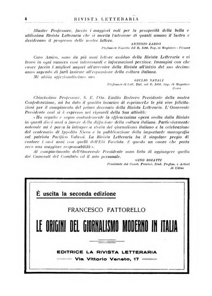 Rivista letteraria periodico bimestrale di letteratura italiana