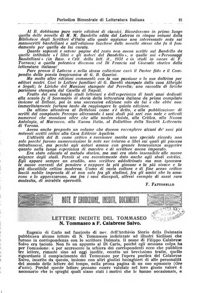 Rivista letteraria periodico bimestrale di letteratura italiana