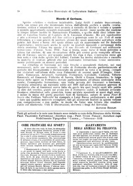 Rivista letteraria periodico bimestrale di letteratura italiana