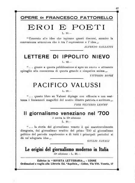 Rivista letteraria periodico bimestrale di letteratura italiana