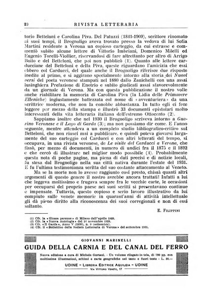 Rivista letteraria periodico bimestrale di letteratura italiana