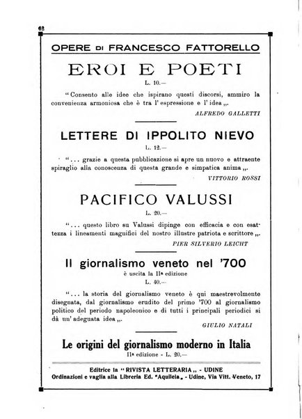 Rivista letteraria periodico bimestrale di letteratura italiana