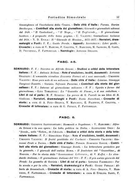 Rivista letteraria periodico bimestrale di letteratura italiana