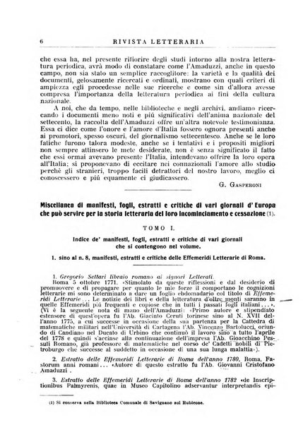 Rivista letteraria periodico bimestrale di letteratura italiana