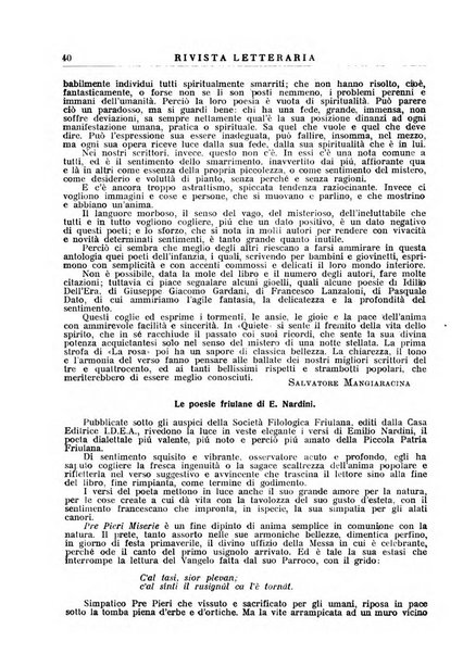 Rivista letteraria periodico bimestrale di letteratura italiana