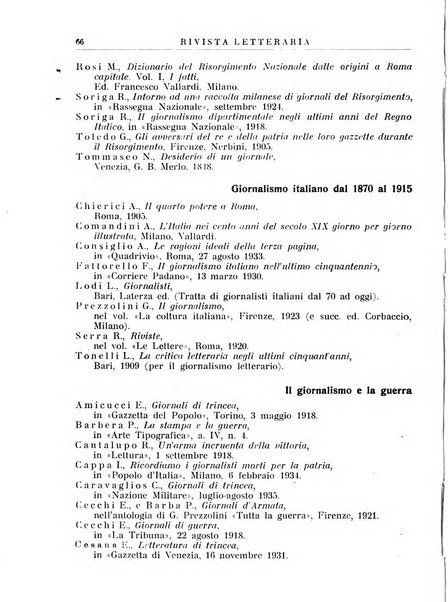 Rivista letteraria periodico bimestrale di letteratura italiana