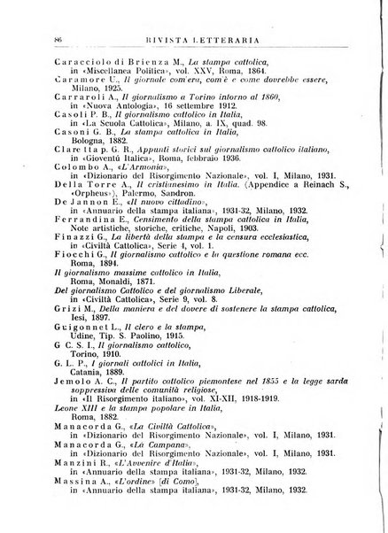 Rivista letteraria periodico bimestrale di letteratura italiana