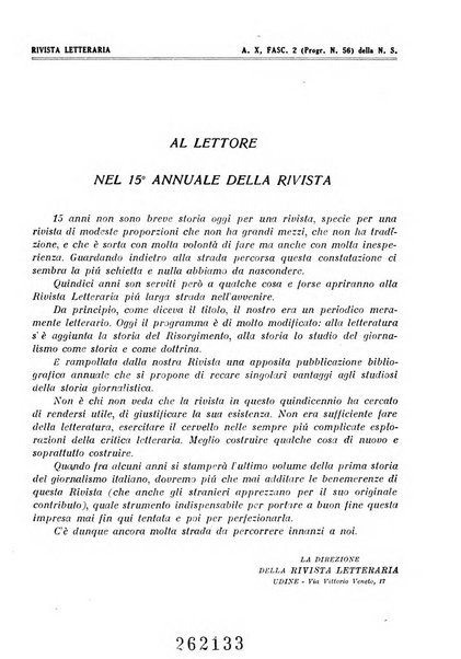 Rivista letteraria periodico bimestrale di letteratura italiana