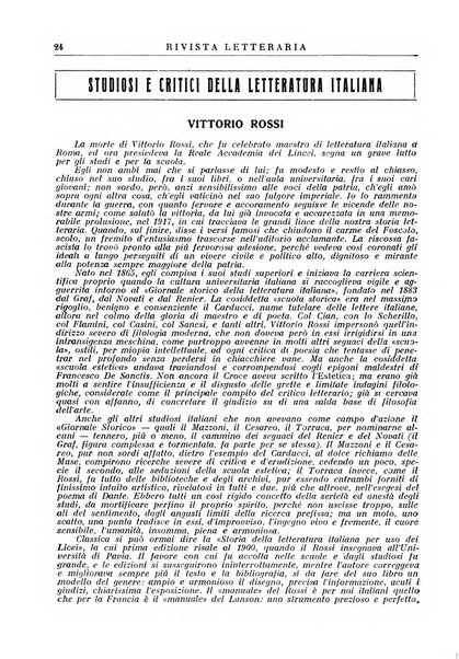 Rivista letteraria periodico bimestrale di letteratura italiana