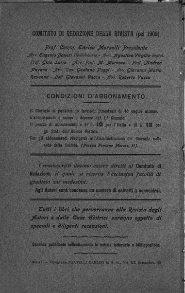 Rivista ligure di scienze, lettere ed arti organo della Società di letture e conversazioni scientifiche di Genova