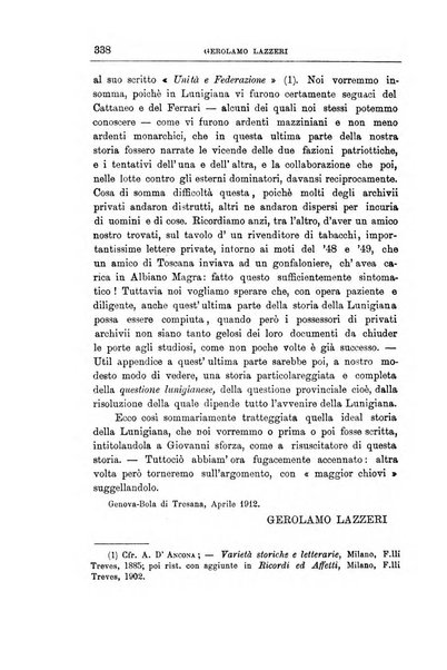 Rivista ligure di scienze, lettere ed arti organo della Società di letture e conversazioni scientifiche di Genova